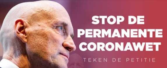 Stop de permanente coronawet. Teken de petitie.