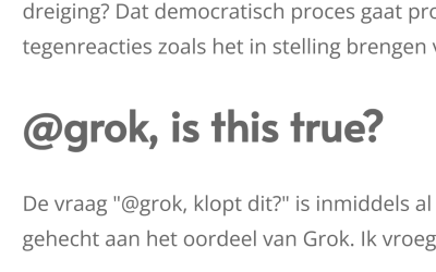 Grok bevraagt de macht